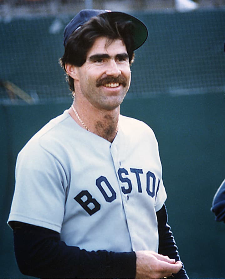 Bill Buckner in a Red Sox uniform, about 1986. This is not a photograph of the tenth inning.