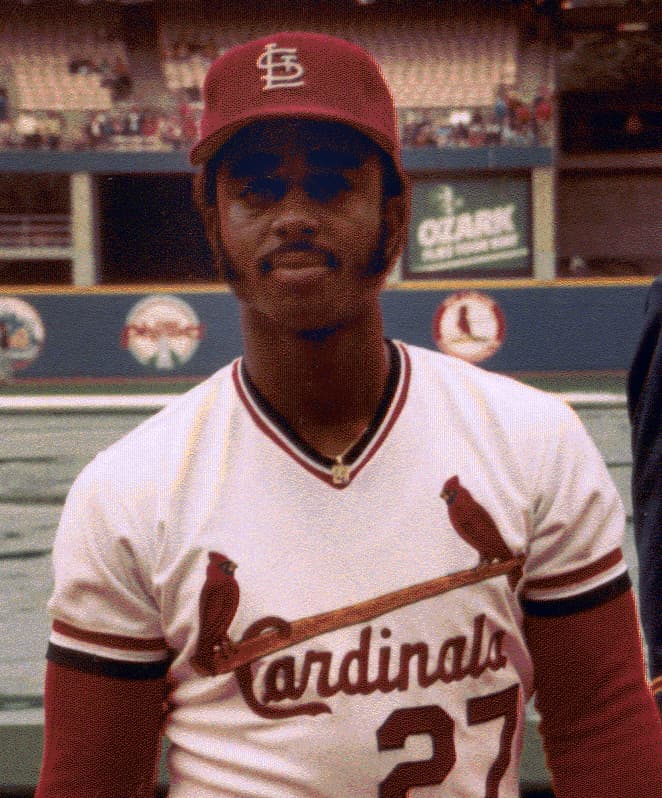 Lonnie Smith with the St. Louis Cardinals in 1983. This is not the 1991 World Series baserunning play.